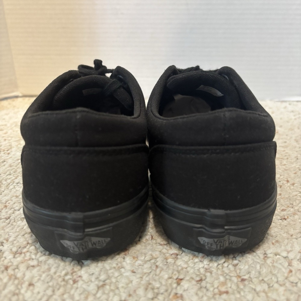 VANS Off the Wall - All Black Classic Lace up Sneakers Size Women 9.5 - Picture 7 of 10